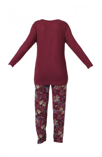Claret red Pyjama 1533-01