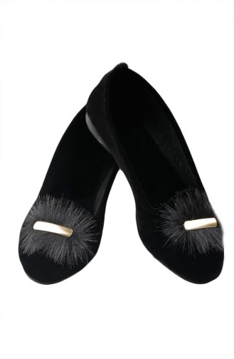 Women´s Flat Shoes 0110-01 Black Suede 0110-01