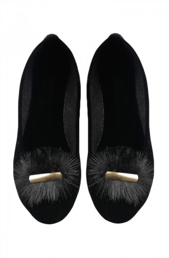 Black Woman Flat Shoe 0110-01