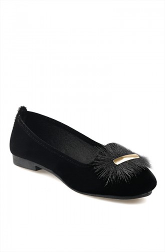 Ballerine Pour Femme 0110-01 Noir Daim 0110-01