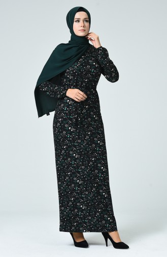 Green Hijab Dress 8851-01