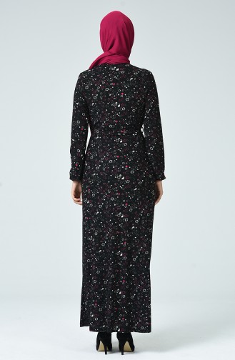 Black Hijab Dress 8851-03