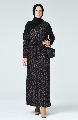Schwarz Hijab Kleider 8852-02
