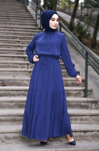 Indigo Hijab Dress 8037-14