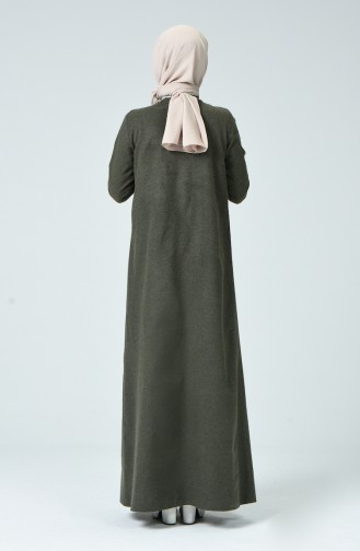 Khaki Hijab Dress 3120-02