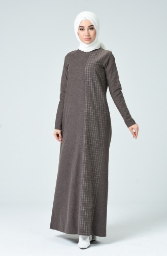 Brown Hijab Dress 3120-03