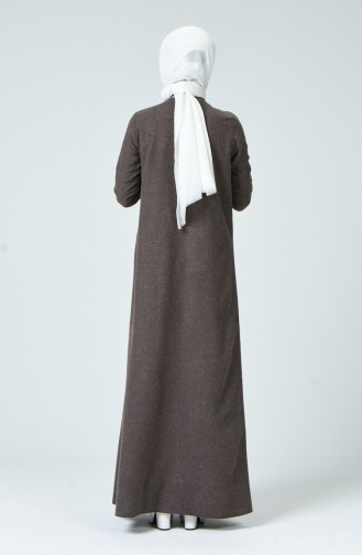 Brown Hijab Dress 3120-03