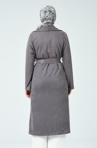 Trenchcoat aus Wildleder mit Band 0032-05 Grau 0032-05