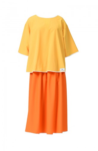 Robe Pour L accouchement DE19T Orange 19T