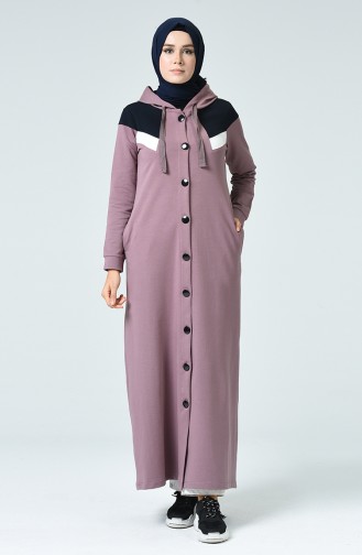 Abaya Sport à Capuche 9126-04 Terre 9126-04