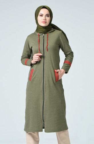 Zwischenlänge Sportabaya mit Reissverschluss 1401-05 Khaki 1401-05