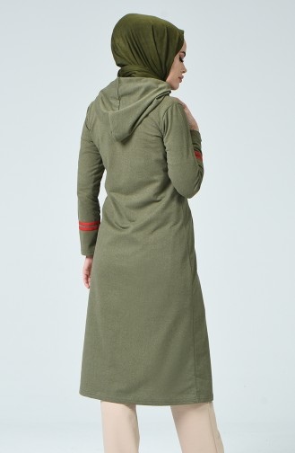 Abaya Sport à Fermeture 1401-05 Khaki 1401-05