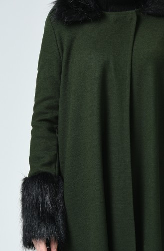 معطف طويل أخضر زمردي 0472-02