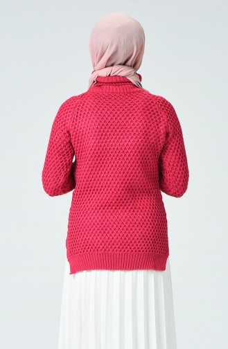 Tricot Turtleneck Sweater Fuchsia 2231-03