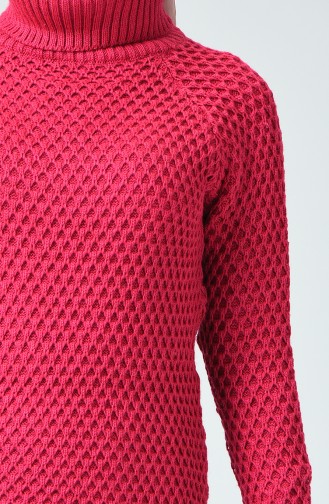 Tricot Turtleneck Sweater Fuchsia 2231-03