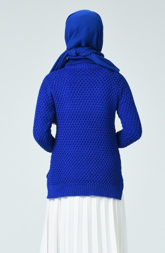 Tricot Turtleneck Sweater Blue 2231-08