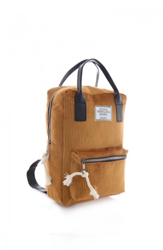 Stilgo Damen Rucksack TL176Z-03 Tabak Samt 176Z-03