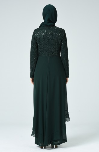 Green Hijab Evening Dress 52767-04