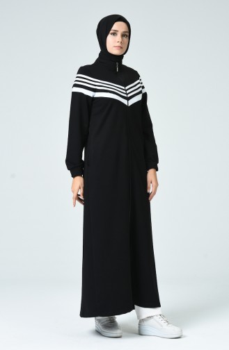 Black Hijab Dress 9122-04