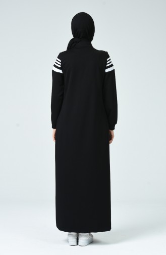 Black Hijab Dress 9122-04