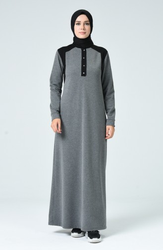 Anthracite Hijab Dress 9138-01