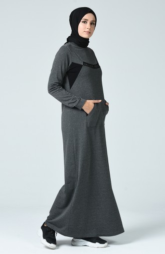 Anthracite Hijab Dress 9139-04