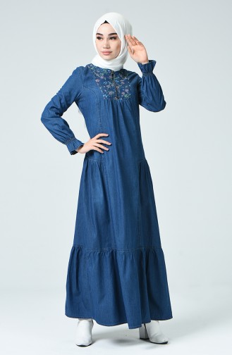 فستان أزرق كحلي 4057A-01