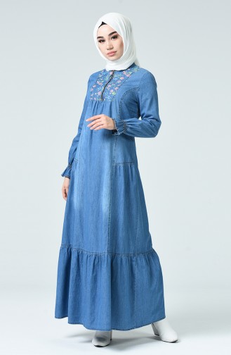 فستان أزرق جينز 4057A-02