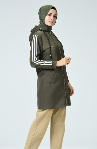 Khaki Trench Coats Models 1017-02