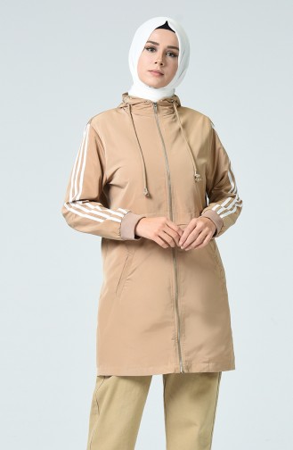 Beige Trench Coats Models 1017-05