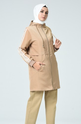 Beige Trench Coats Models 1017-05