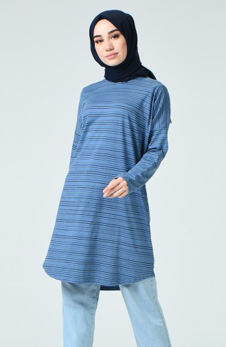 Striped Tunic Blue 1211-01