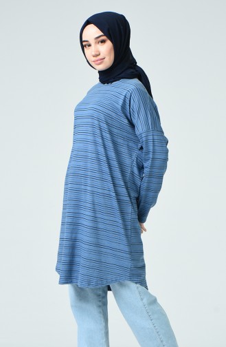 Striped Tunic Blue 1211-01