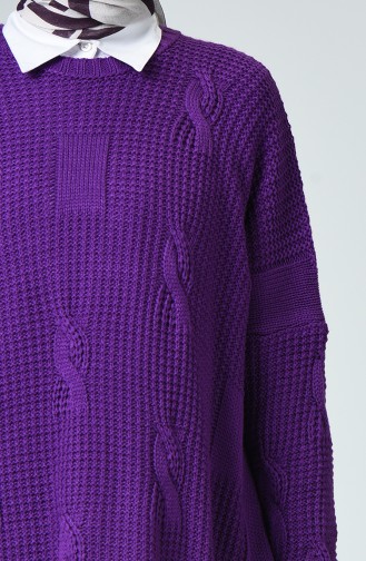 Tricot Bat Sleeve Tunic Purple 1925-14