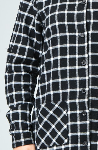 Büyük Beden Kareli Oduncu Gömlek 1025A-01 Siyah