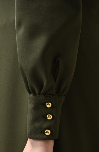 Khaki Hijab Kleider 2703-07