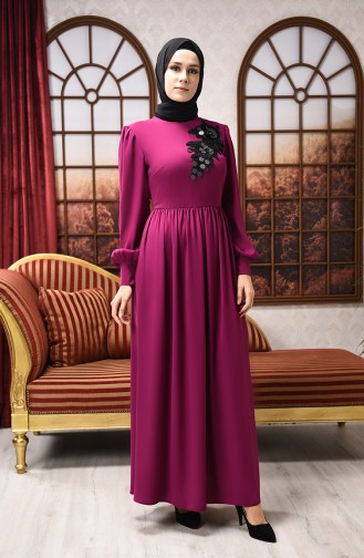 Light Purple Hijab Evening Dress 8031-10