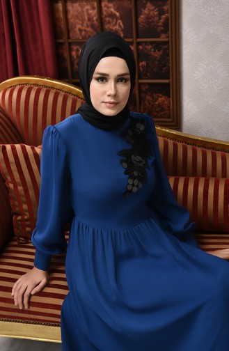 Habillé Hijab Pétrole 8031-07