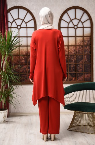 Tunik Pantolon İkili Takım 8098-02 Kırmızı