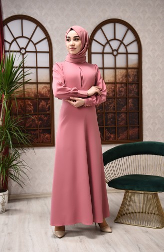 Dusty Rose Hijab Dress 2703-03