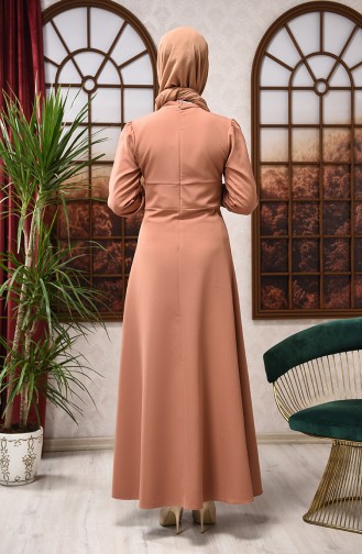 Onion Peel Hijab Dress 2703-04