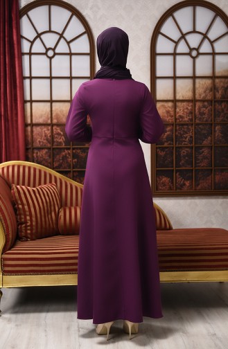 Purple Hijab Dress 2704-02