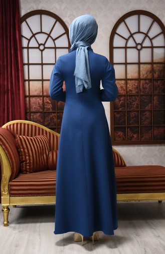 Indigo Hijab Dress 2704-03