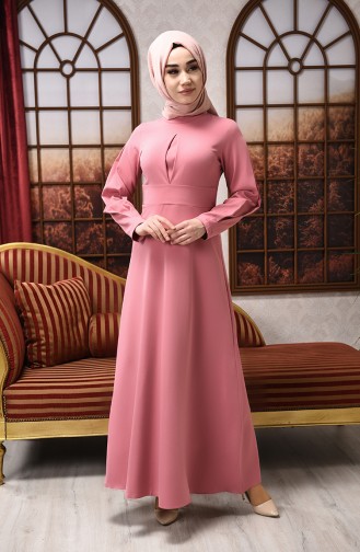 Dusty Rose Hijab Dress 2704-04