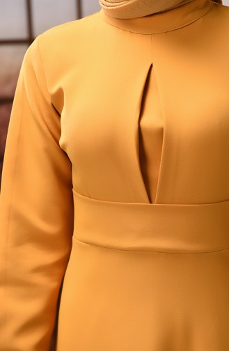 Mustard Hijab Dress 2704-06