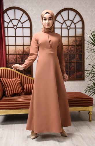 Onion Peel Hijab Dress 2704-08