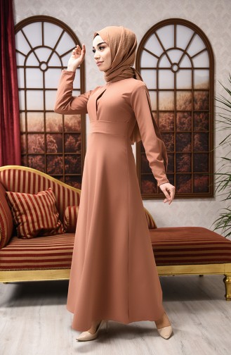 Zwiebelschalen Hijab Kleider 2704-08