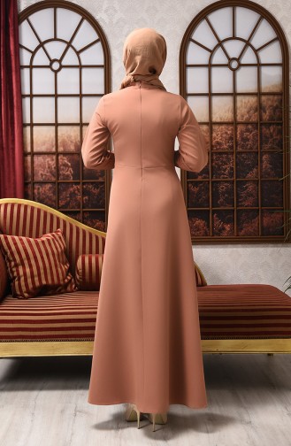 Onion Peel Hijab Dress 2704-08