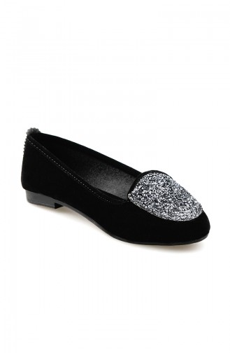 Black Woman Flat Shoe 0143-01