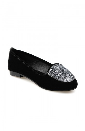 Black Women`s Flats 0143-01